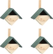 vidaXL Căsuțe de păsărele, 4 buc., 24 x 16 x 30 cm, lemn de brad