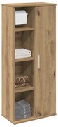 vidaXL Dulap de baie cu suport role, stejar artizanal, 39x22x90 cm