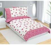 Lenjerie de pat din bumbac Bellatex trandafir roz, 140 x 200 cm, 70 x 90 cm