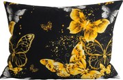 Fata de perna din microfibra GOLD BUTTERFLY 50x70 cm, negru