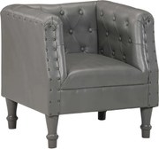 vidaXL Fotoliu, gri, piele naturală