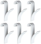 Set 6 agatatoare-cuier cu fixare pe radiator Wenko, Polipropilena, Alb