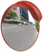 vidaXL Oglindă de trafic convexă, portocaliu, 60 cm, plastic PC, de exterior
