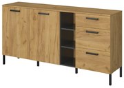 Comodă Shanna (Stejar craft auriu + antracit). 1053219