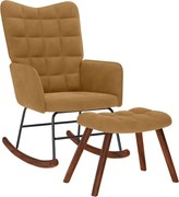 vidaXL Scaun balansoar cu scaun din catifea maro