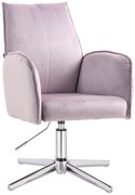 HR280CROSS Scaun Mov din Catifea cu Bază Cromata