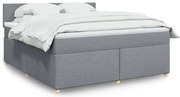 vidaXL Pat continental, gri deschis, 180x200 cm, material textil