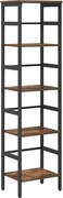 vidaXL Raft pentru cărți Stejar fumuriu 40 x 29,5 x 149 cm