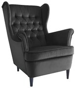 Fotoliu Herry Velvet, negru