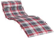 vidaXL Perna de șezlong pentru soare Roșu și gri 178 x 60 x 4 cm