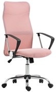 HOMCOM Scaun Ergonomic de Birou cu Înălțime Reglabilă și Spătar din Plasă, Roz | Aosom Romania