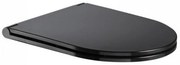 Scaun WC Clement Black Slim Soft Closing, negru mat