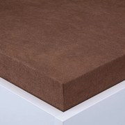 decoDoma Cearşaf cu elastic frotir EXCLUSIVE maro închis 90 x 200 cm