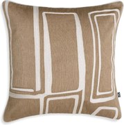 Perna decorativa design LUX Ribeira 50x50cm, bej/ alb