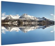 Tablou cu munți și reflectarea lor (90x60 cm)