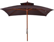 Umbrela de Gradina 3x3 Metri Outsunny, 8 Lamele Acoperire cu 2 Niveluri | Aosom Romania