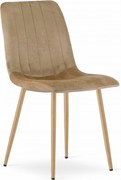 OFERTA Scaun din catifea maro LAVA II. calitate