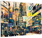 Tablou abstacțiunii pictate (70x50 cm)