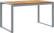 vidaXL Masă de Grădină Gri 140 x 80 x 75 cm Lemn Solid de Acacia