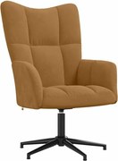 vidaXL Scaun de relaxare, maro, catifea