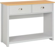 vidaXL Masă consolă, gri, 97 x 35 x 76 cm