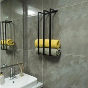 Suport prosop , din metal pentru baie, 60 cm