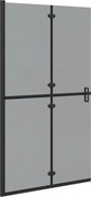 vidaXL Perete de duș Walk-In Negru 110 x 6,5 x 190 cm