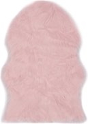 vidaXL Covor, roz, 60 x 90 cm, piele de oaie ecologică