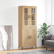 vidaXL Dulap înalt, stejar sonoma, 69,5x34x180 cm, lemn compozit