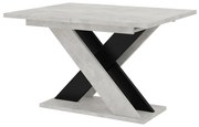 Masă de sufragerie Xalin (gri deschis + Negru) (pentru 4 până la 6 persoane). 1055282