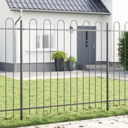vidaXL Gard de Grădină Gri 3.4 x 1.5 m Oțel vopsit în pulbere