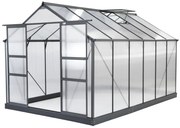 Seră de grădină din aluminium Azalia 2,5 x 3,7m CoverTech antracit