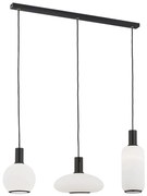 Lustra cu 3 pendule design modern SAGUNTO, negru