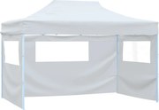vidaXL Cort petrecere pliabil cu 3 pereți laterali, alb, 291x413x315 cm