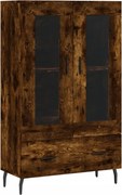 vidaXL Dulap înalt, stejar afumat, 69,5x31x115 cm, lemn prelucrat