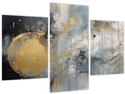 Tablou - Abstracție cu minge de aur (90x60 cm)