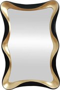 Oglinda de perete decorativa ALICE 120cm negru/ auriu