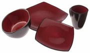 Set de masă Red din ceramică 4 piese