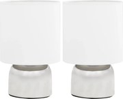 vidaXL Veioze, 2 buc., senzor de atingere, alb, E14