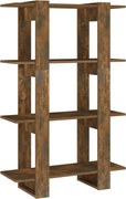 vidaXL Bibliotecă/Separator cameră, stejar afumat, 80x30x123,5 cm
