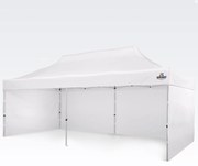 Cortină de petrecere 3x6m cu structură tip foarfecă (3 pereți) - Construcție din oțel și pânză 330g/m² - cu 3 pereți - Alb