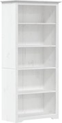 vidaXL Bibliotecă BODO, alb, 82x40x173 cm, lemn masiv pin, 5 rafturi