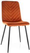 Scaun de sufragerie DAREN VELVET portocaliu