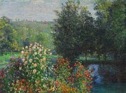 Reproducere The Rose Bushes in the Garden at Montgeron (1876), Claude Monet