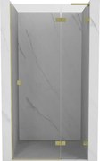 Mexen Lunar L uși de duș batante dreapta 80 cm, transparente, aurii periate - 834L-080-000-55-00-P
