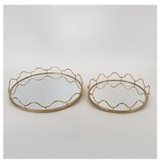 SET 2x tavă decorativă d. 39/30,5 cm