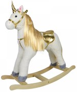 Balansoar Unicorn Infantastic, 84x31x76 cm, aur