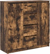 vidaXL Bufetă cu sertare Stejar afumat 100,5x35x98,5 cm Lemn prelucrat