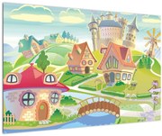 Tablou - Orășel colorat (90x60 cm)