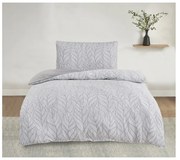 Lenjerie de pat gri din jacquard pentru pat de o persoană 140x200 cm Florida – My House